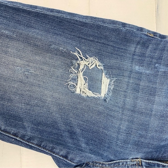 Kut from the Kloth Boyfriend Mid Rise Jeans Ripped Well Loved Women Size 10 - Picture 15 of 16